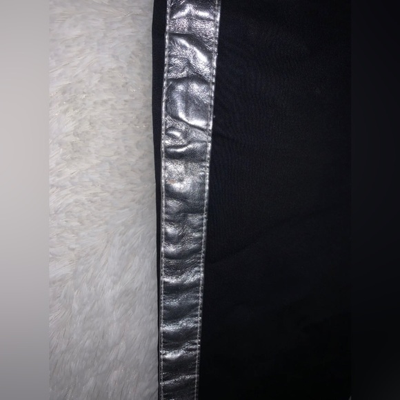 Hybrid & Co. Black Pants w/ Reflective Side Metallic Silver Stripe Sz 3 NWOT - Picture 3 of 9
